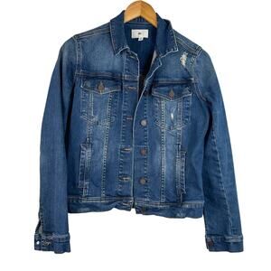 BP Distressed Medium Wash Denim Jean Jacket